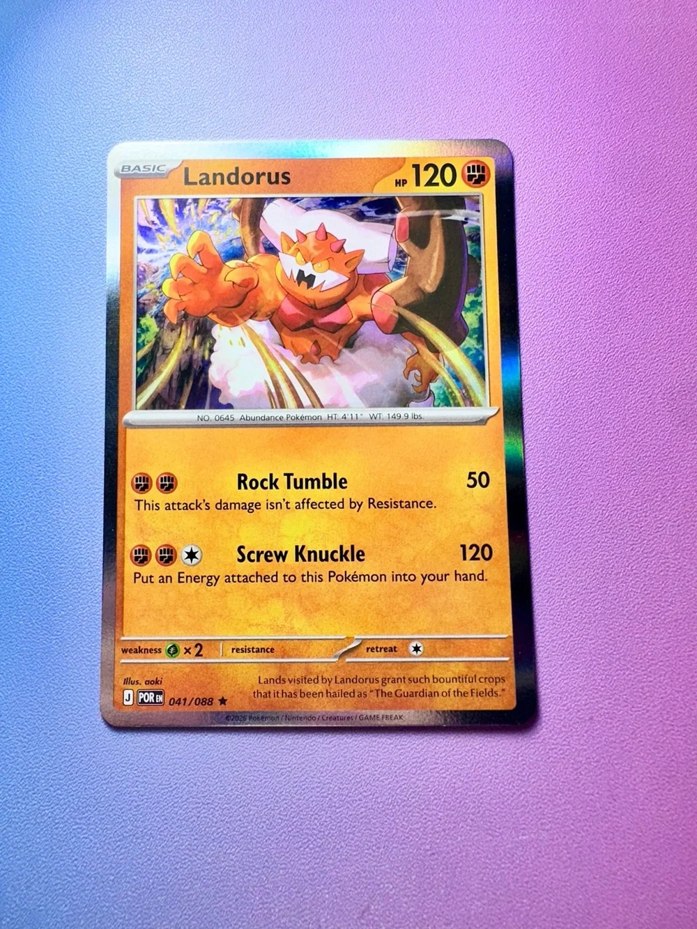 landorus - 041/088 (holo rare) — pokemon: perfect order